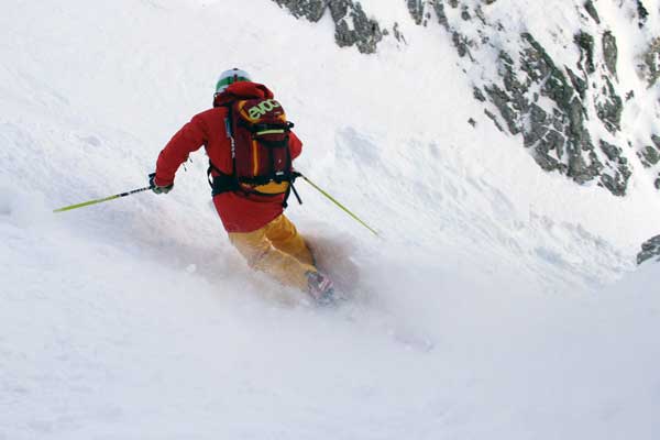 telemarker in the val d'isere powder image of